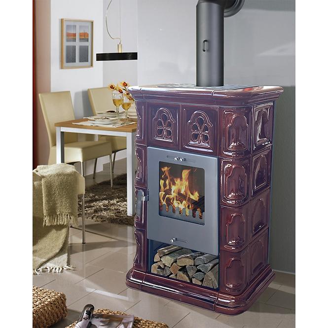 Jena II coffebrown 7 kw Kachelofen,2