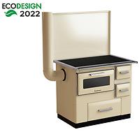 Küchenherd Luna 7 kW links cappucino