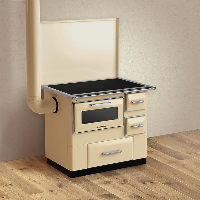 Küchenherd Luna 7 kW links cappucino