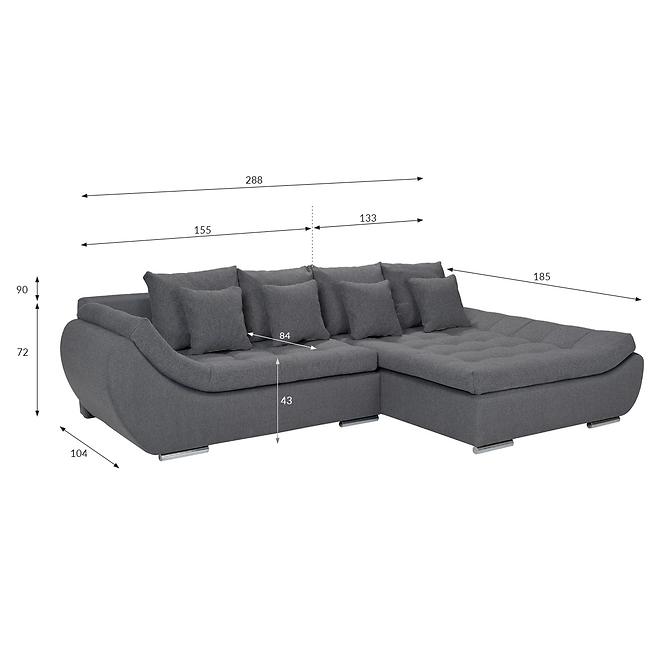 Ecksofa Hugo 2R-LC Primo 96