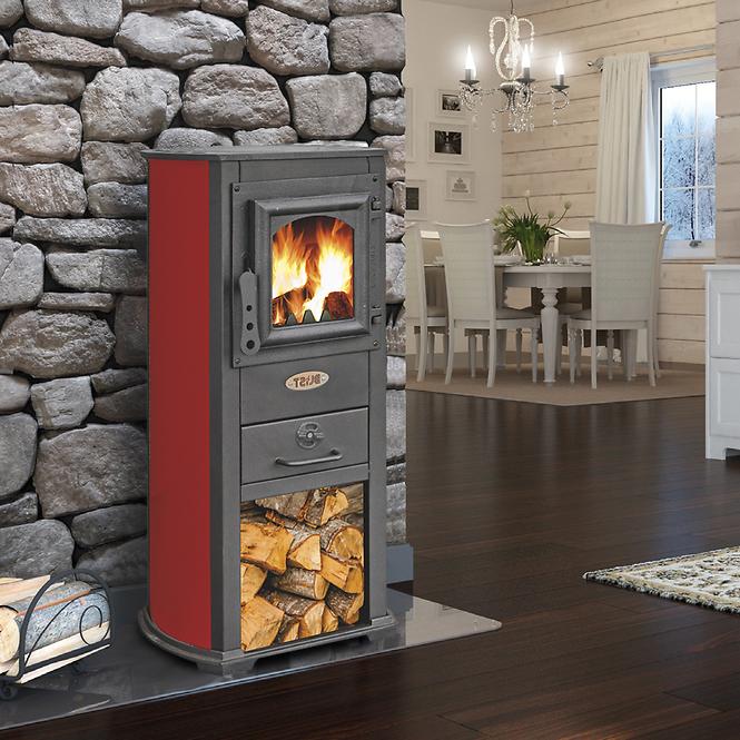 Kaminofen Ekonomik Lux 5-7 kW rot