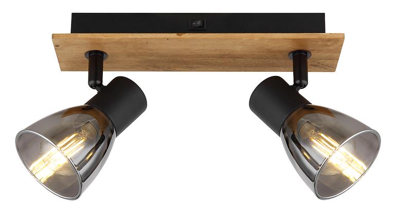 Lampe 54307-2W hnědé holz  LS2,2
