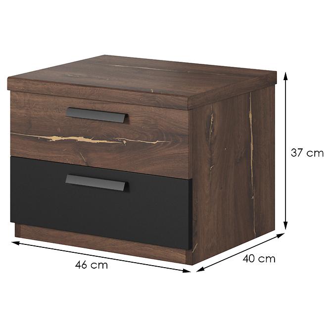 Nachttisch 2S Sigma 22 dunkel Eiche flagstaf/dunkel Eiche flagstaf,4