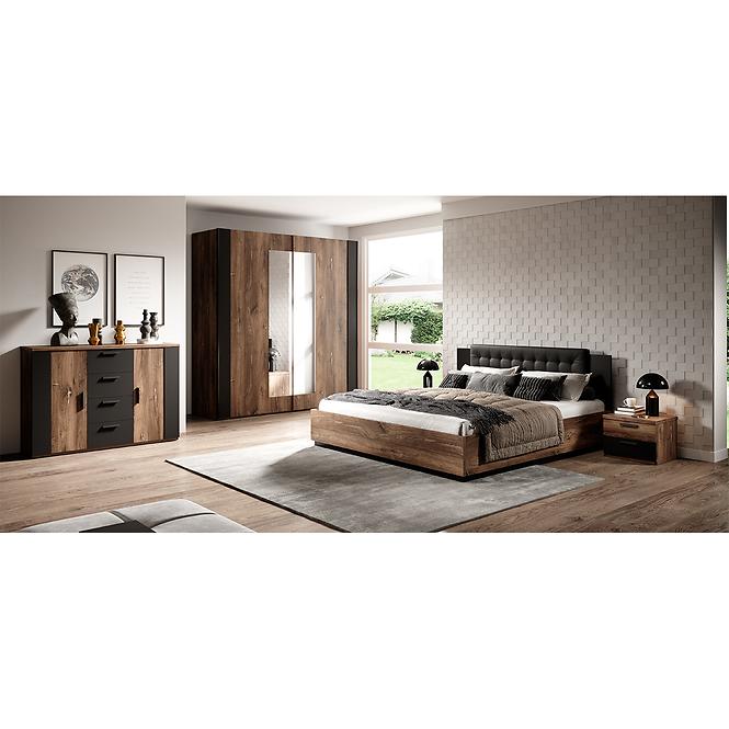 Nachttisch 2S Sigma 22 dunkel Eiche flagstaf/dunkel Eiche flagstaf,6