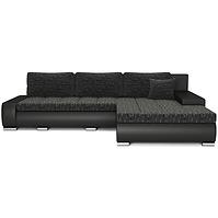 Ecksofa Toscania nevada 10 + soft schwarz