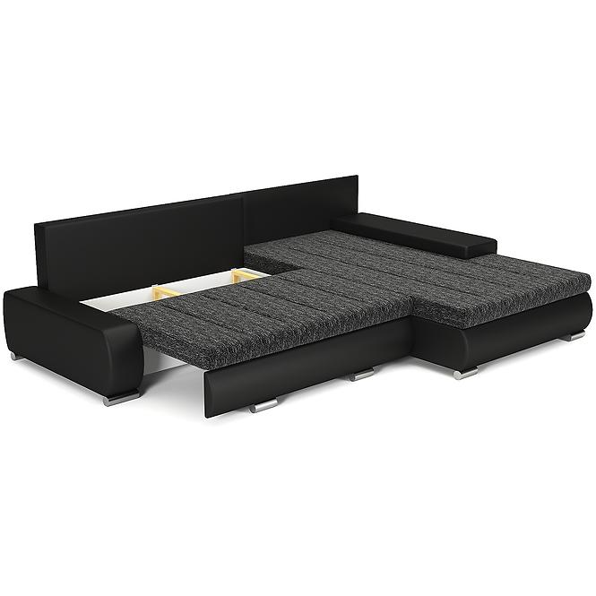 Ecksofa Toscania nevada 10 + soft schwarz