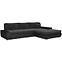 Ecksofa Toscania nevada 10 + soft schwarz,2
