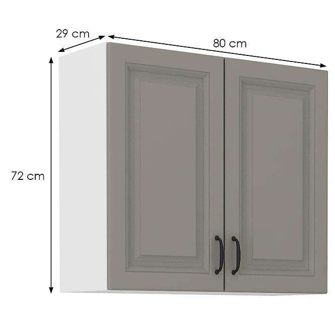 Küchenschrank Stilo claygrey/weiß 80G-72 2F,2