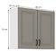 Küchenschrank Stilo claygrey/weiß 80G-72 2F,2