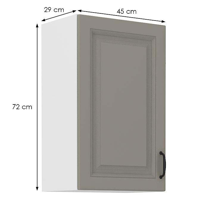 Küchenschrank Stilo claygrey/weiß 45G-72 1F,2