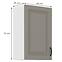 Küchenschrank Stilo claygrey/weiß 45G-72 1F,2