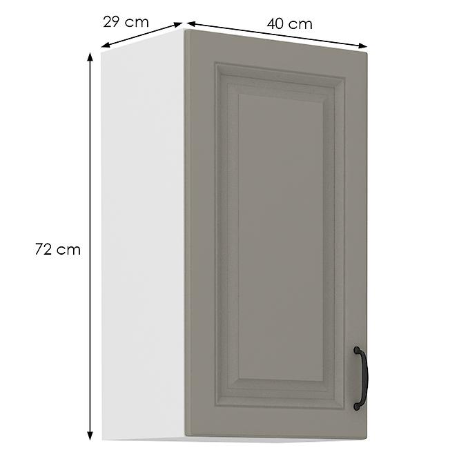 Küchenschrank Stilo claygrey/weiß 40G-72 1F,2