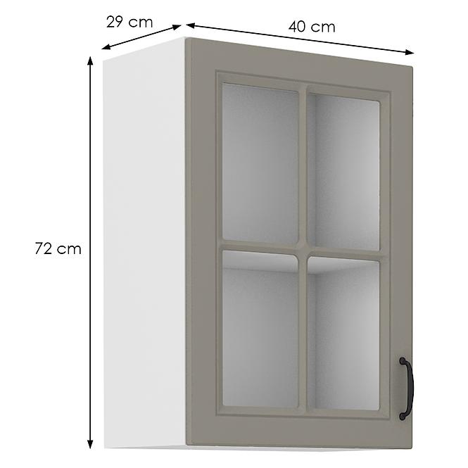 Küchenschrank Stilo claygrey/weiß 40GS-72 1F,2