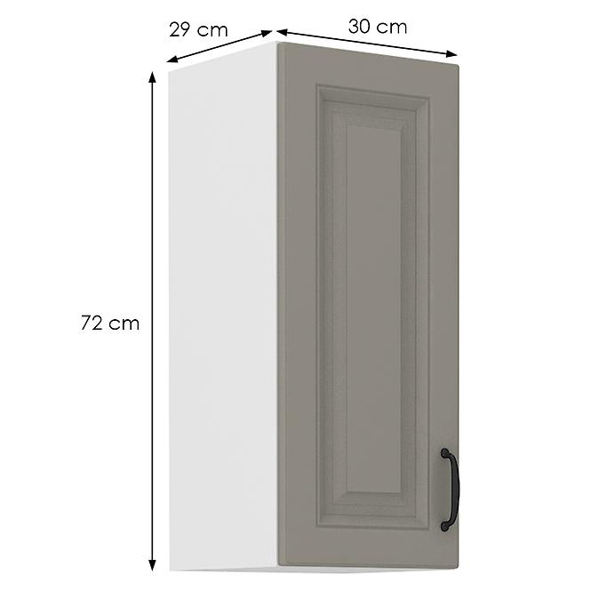 Küchenschrank Stilo claygrey/weiß 30G-72 1F,2