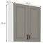 Küchenschrank Stilo claygrey/weiß 80G-90 2F,2