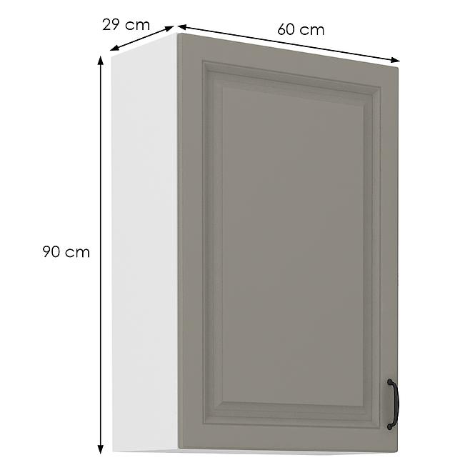 Küchenschrank Stilo claygrey/weiß 60G-90 1F,2