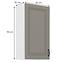 Küchenschrank Stilo claygrey/weiß 50G-90 1F,2