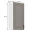 Küchenschrank Stilo claygrey/weiß 45G-90 1F,2