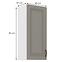 Küchenschrank Stilo claygrey/weiß 40G-90 1F,2
