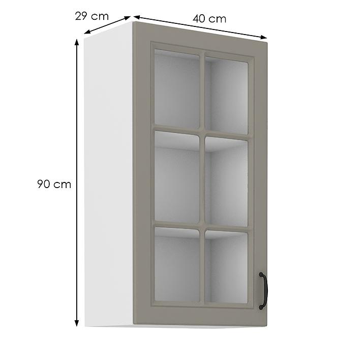 Küchenschrank Stilo claygrey/weiß 40GS-90 1F,2