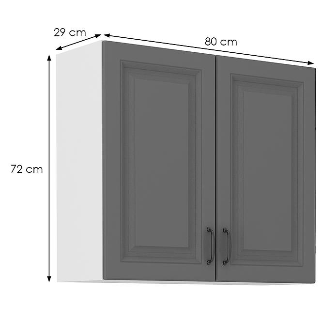 Küchenschrank Stilo dustgrey/weiß 80G-72 2F,2