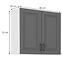 Küchenschrank Stilo dustgrey/weiß 80G-72 2F,2