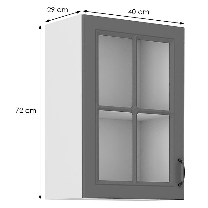 Küchenschrank Stilo dustgrey/weiß 40GS-72 1F,2