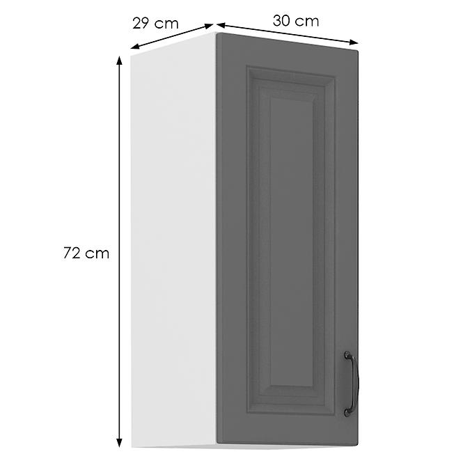 Küchenschrank Stilo dustgrey/weiß 30G-72 1F,2