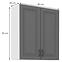 Küchenschrank Stilo dustgrey/weiß 80G-90 2F,2