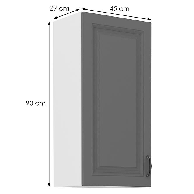 Küchenschrank Stilo dustgrey/weiß 45G-90 1F,2