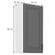 Küchenschrank Stilo dustgrey/weiß 45G-90 1F,2
