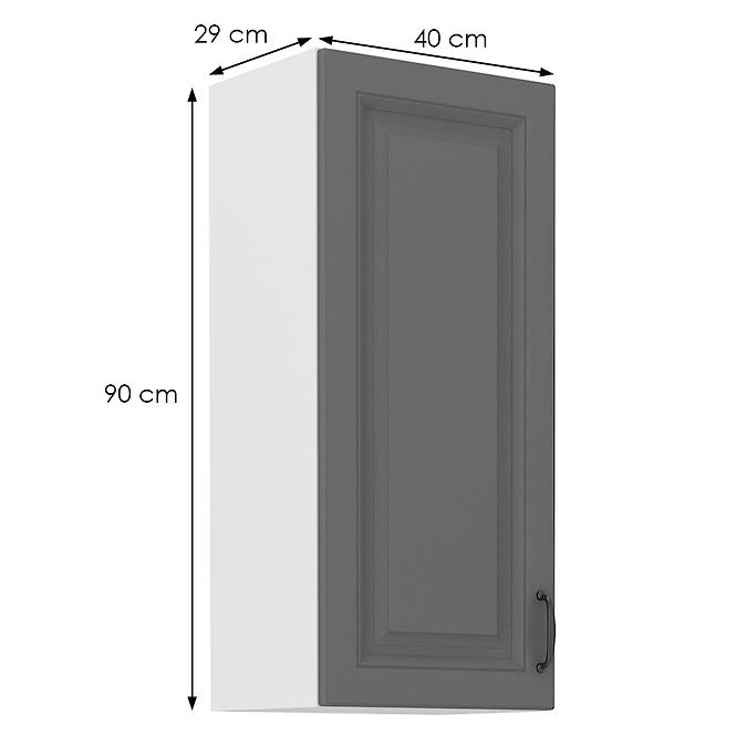 Küchenschrank Stilo dustgrey/weiß 40G-90 1F,2