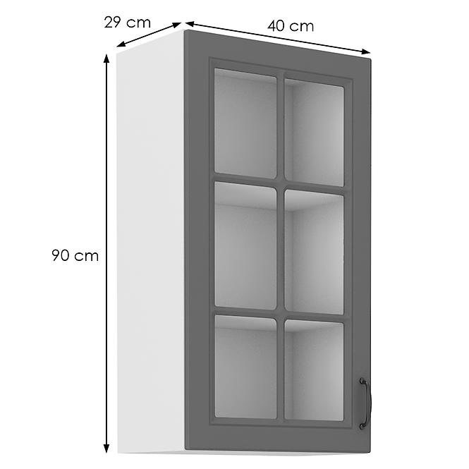 Küchenschrank Stilo dustgrey/weiß 40GS-90 1F,2