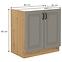 Küchenschrank Stilo claygrey/artisan 80ZL 2F BB,2