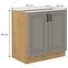 Küchenschrank Stilo claygrey/artisan 80D 2F BB,2