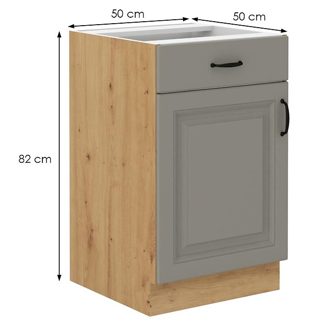Küchenschrank Stilo claygrey/artisan 50D 1F 1S BB,2