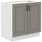 Küchenschrank Stilo claygrey/weiß 80ZL 2F BB