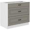 Küchenschrank Stilo claygrey/weiß 80D 3S BB