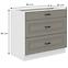 Küchenschrank Stilo claygrey/weiß 80D 3S BB,2