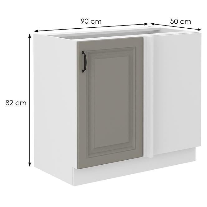 Küchenschrank Stilo claygrey/weiß 105 ND 1F BB,2