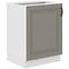 Küchenschrank Stilo claygrey/weiß 60D 1F BB