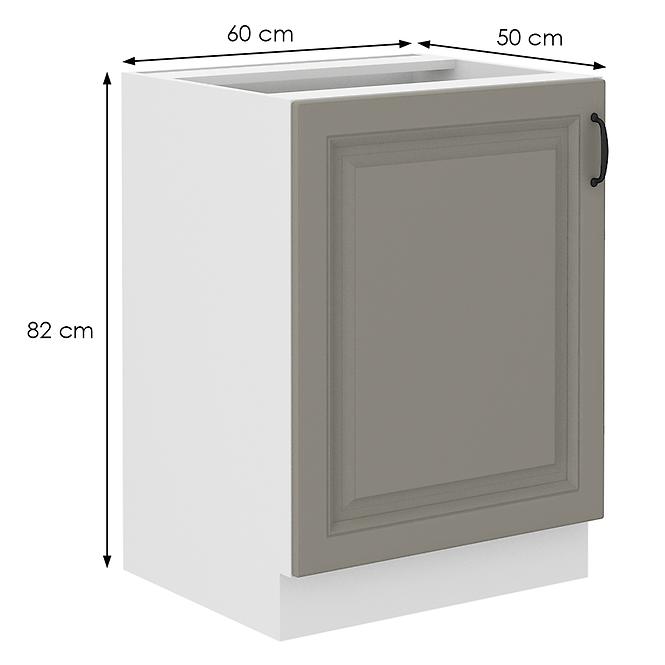 Küchenschrank Stilo claygrey/weiß 60D 1F BB,2