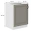 Küchenschrank Stilo claygrey/weiß 60D 1F BB,2