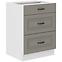 Küchenschrank Stilo claygrey/weiß 60D 3S BB