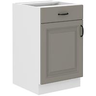 Küchenschrank Stilo claygrey/weiß 50D 1F 1S BB