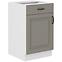 Küchenschrank Stilo claygrey/weiß 50D 1F 1S BB
