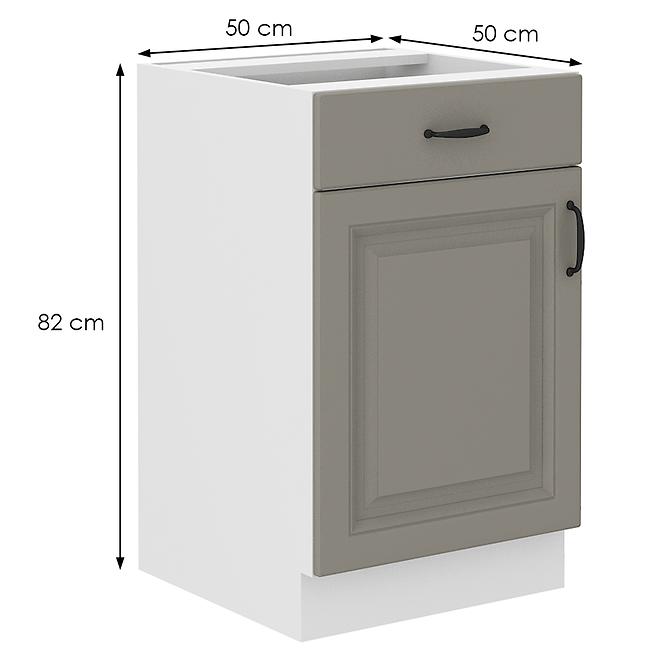 Küchenschrank Stilo claygrey/weiß 50D 1F 1S BB,2