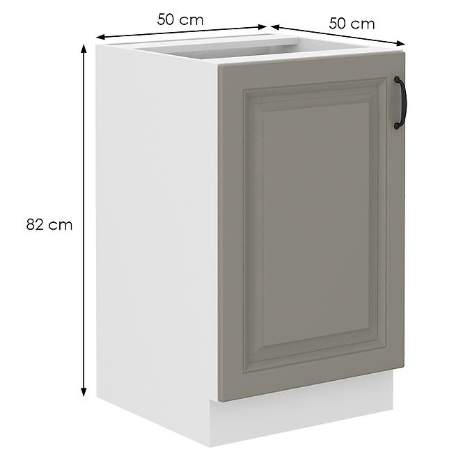 Küchenschrank Stilo claygrey/weiß 50ZL 1F BB,2