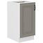 Küchenschrank Stilo claygrey/weiß 40D 1F BB