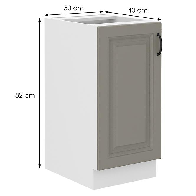 Küchenschrank Stilo claygrey/weiß 40D 1F BB,2